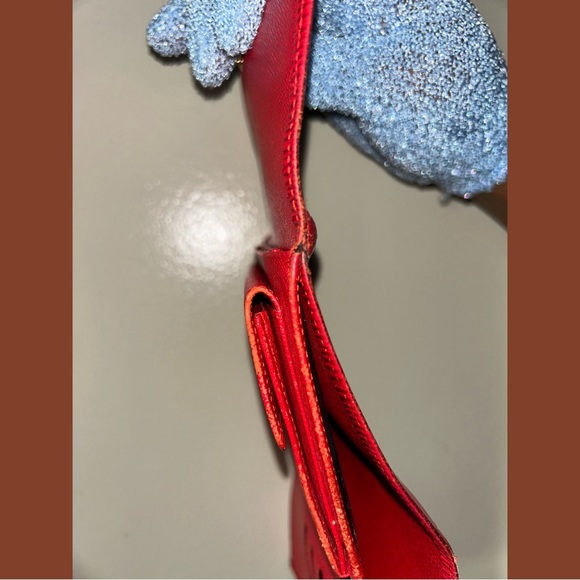 ❤️LOUIS VUITTON RED/CRANBERRY TRIFOLD EPI WALLET❤️ - Picture 6 of 14